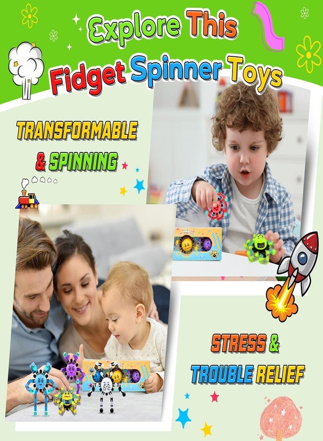ASIOWELY 9 PCS Fidget Spinner Toys for Kids & Adults,Party Favors Supplies Goodie Bags,Classroom Fidget Sensory Bulk Small Prizes Boys Girl Toy for 3-6-8-12 Birthday Valentines Day Gifts for Men Teens - Image 5